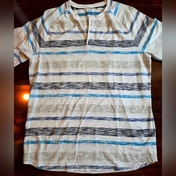 Mossimo Striped Henley Shirt - Picture 1 of 2